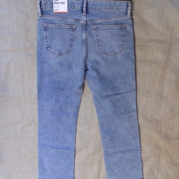 NWT OLD NAVY Straight Denim Jean Pants Light Wash High Rise - Picture 5 of 5